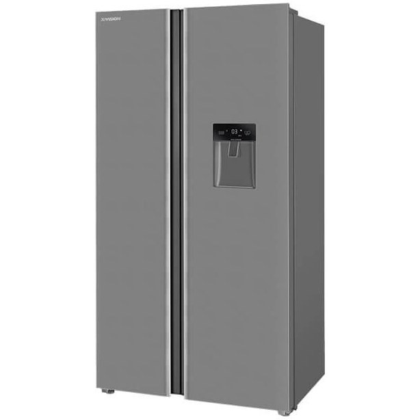 یخچال فریزر طرح ساید بای ساید ایکس ویژن مدل TS666-AGD سیلور