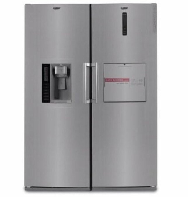 یخچال و فریزر دوقلو کلمنت مدل DR2165-DF2165-4001 ST سیلور_یخساز اتومات