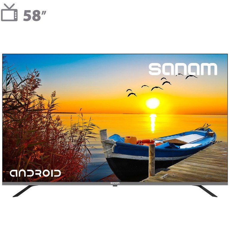 تلویزیون هوشمند صنام 58 اینچ مدل SLS-58M28(U)(B)