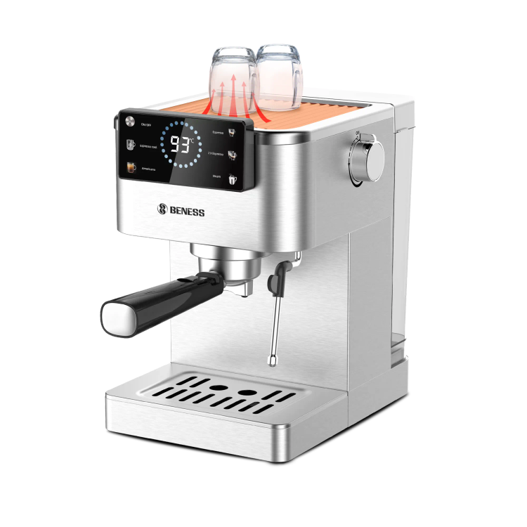 اسپرسوساز استیل BENESS مدل BC-S5261G با نمایشگر دما و پنل لمسی