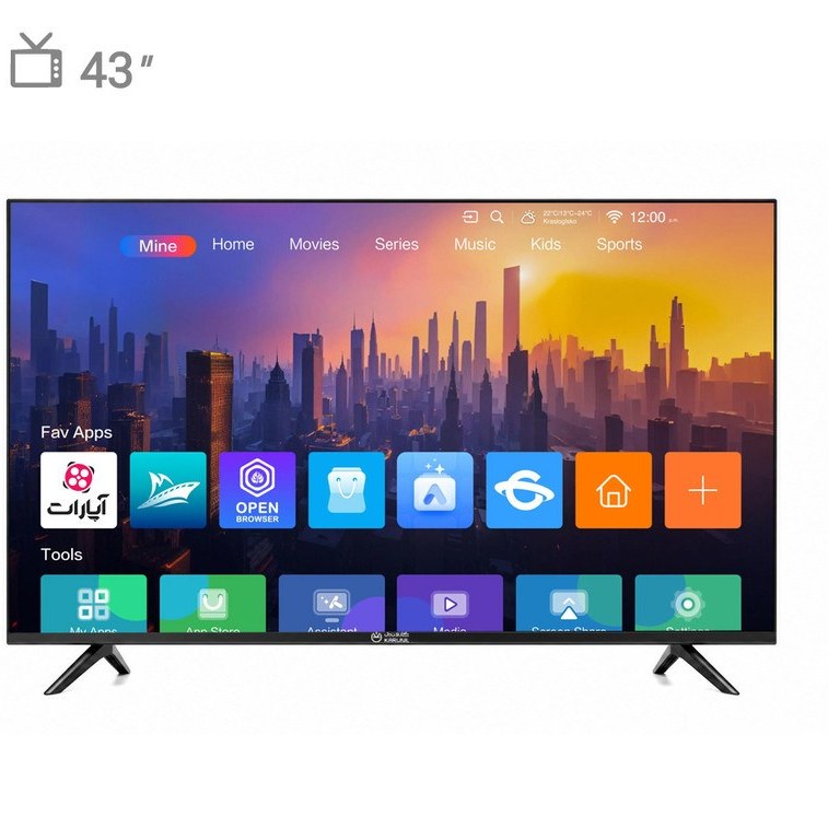 تلویزیون ۴۳ اینچ ال ای دی هوشمند کارونیل مدل LED43HD380